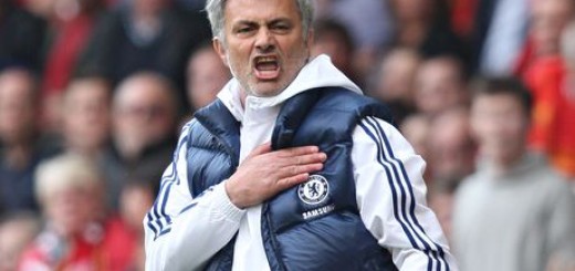 José Mourinho celebrates Chelsea's 2-0 victory over Liverpool in the Premier League
